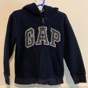 GAP Kids Dark Blue Fleece Classic Hoodie-2000s